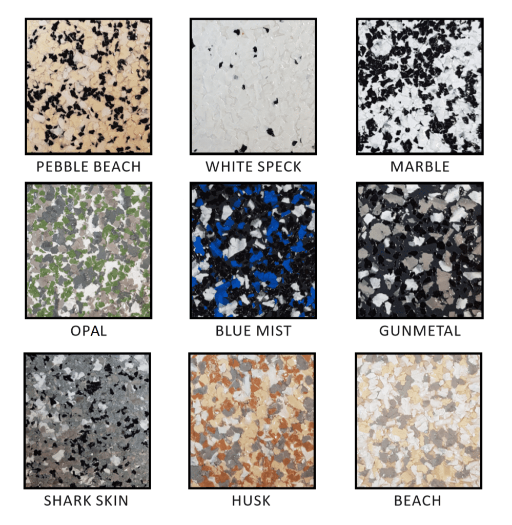 Epoxy Color Chart – Concrete Resurfacing Systems