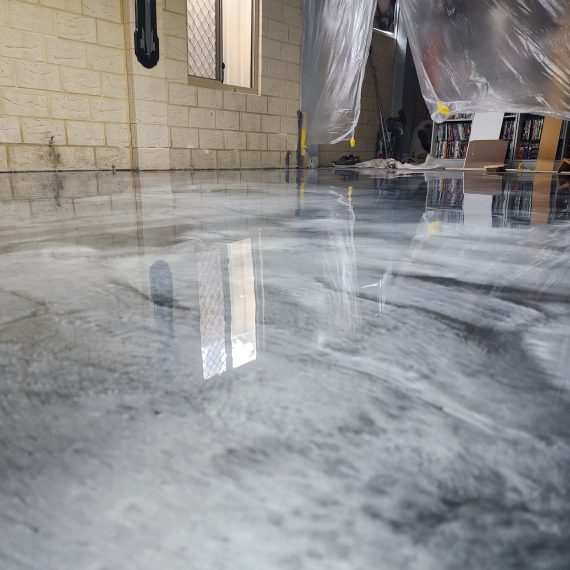 Non-slip epoxy floor in industrial warehouse Perth